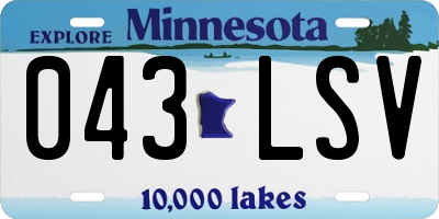 MN license plate 043LSV