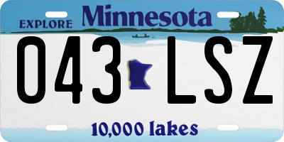 MN license plate 043LSZ