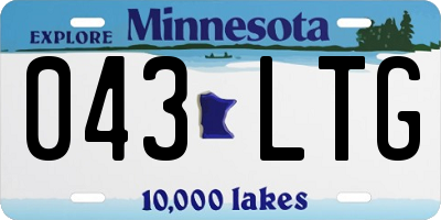 MN license plate 043LTG