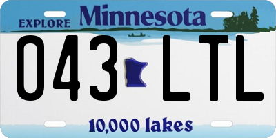 MN license plate 043LTL