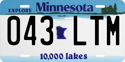 MN license plate 043LTM