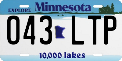 MN license plate 043LTP