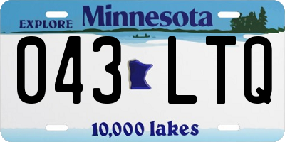 MN license plate 043LTQ