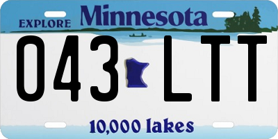 MN license plate 043LTT