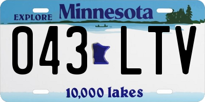 MN license plate 043LTV