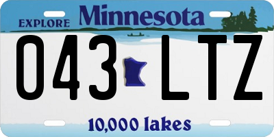 MN license plate 043LTZ