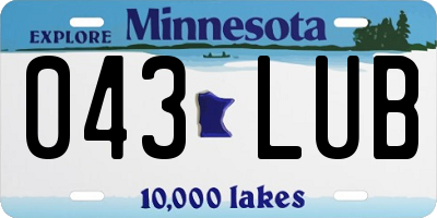 MN license plate 043LUB