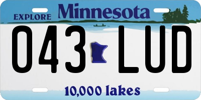 MN license plate 043LUD