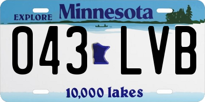MN license plate 043LVB
