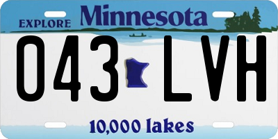 MN license plate 043LVH