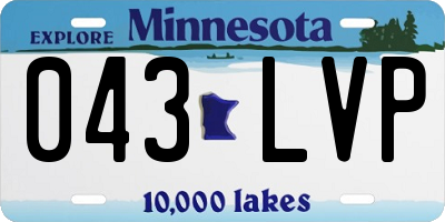 MN license plate 043LVP