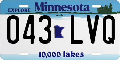 MN license plate 043LVQ