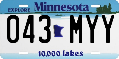 MN license plate 043MYY