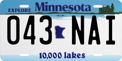 MN license plate 043NAI