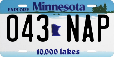 MN license plate 043NAP