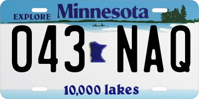 MN license plate 043NAQ
