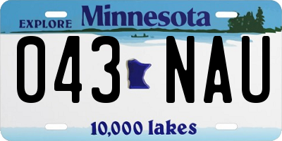 MN license plate 043NAU