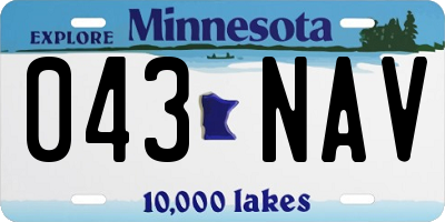 MN license plate 043NAV