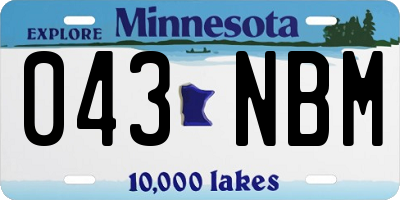 MN license plate 043NBM