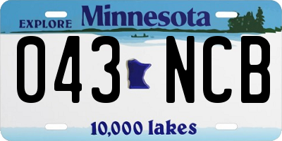 MN license plate 043NCB