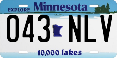 MN license plate 043NLV