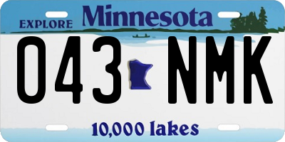 MN license plate 043NMK