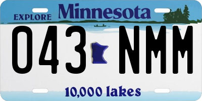 MN license plate 043NMM