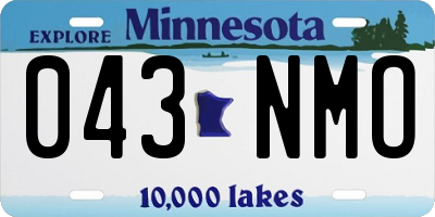 MN license plate 043NMO