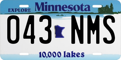 MN license plate 043NMS