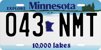 MN license plate 043NMT