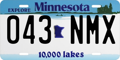 MN license plate 043NMX