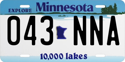 MN license plate 043NNA