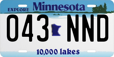 MN license plate 043NND