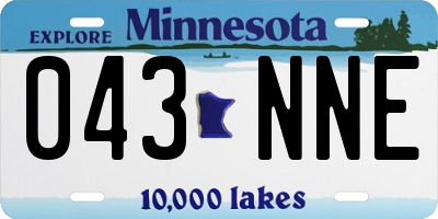 MN license plate 043NNE