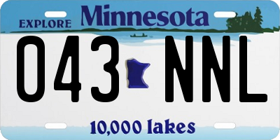 MN license plate 043NNL