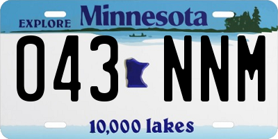 MN license plate 043NNM