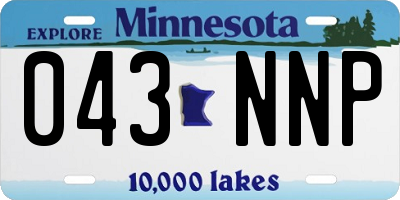 MN license plate 043NNP