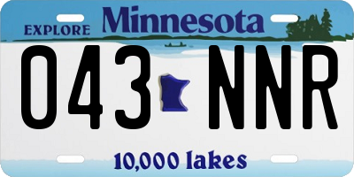 MN license plate 043NNR