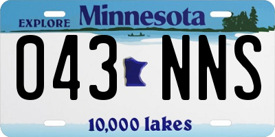 MN license plate 043NNS