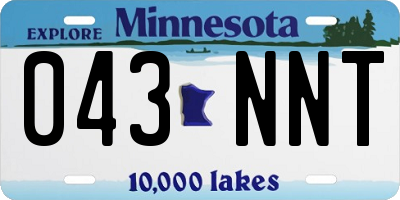 MN license plate 043NNT