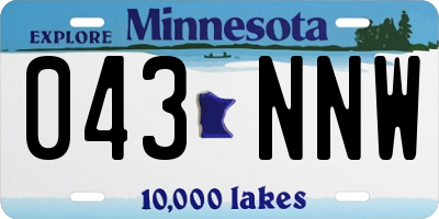 MN license plate 043NNW