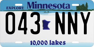 MN license plate 043NNY