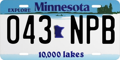 MN license plate 043NPB