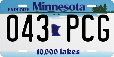 MN license plate 043PCG