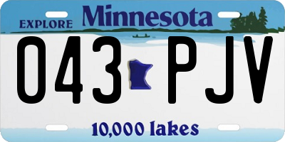 MN license plate 043PJV