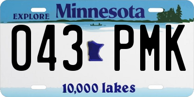 MN license plate 043PMK