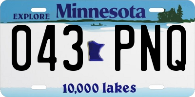 MN license plate 043PNQ