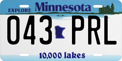 MN license plate 043PRL