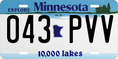 MN license plate 043PVV