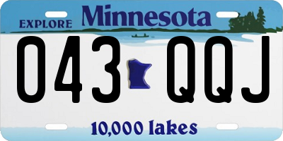 MN license plate 043QQJ
